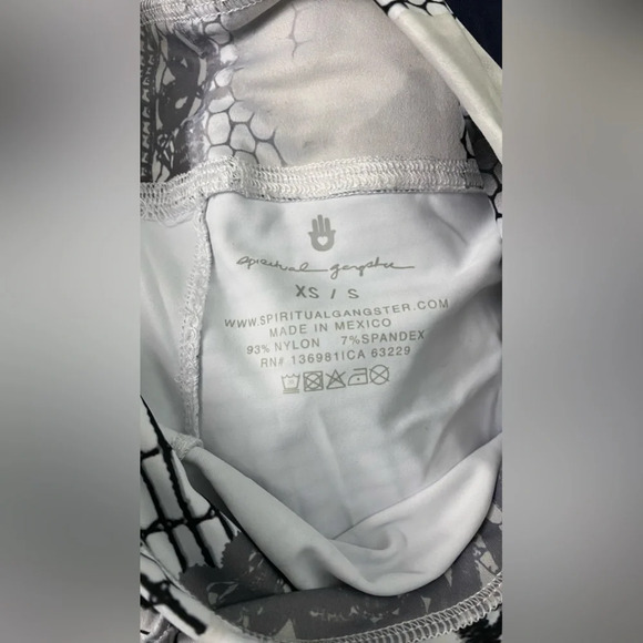 NWT Spiritual Gangster Lace & Snake Print in Black & White Leggings Size XS/S - Picture 6 of 7